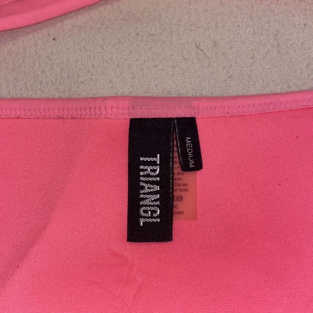 triangl swimwear Neon Pink Triangle Bikini Set
